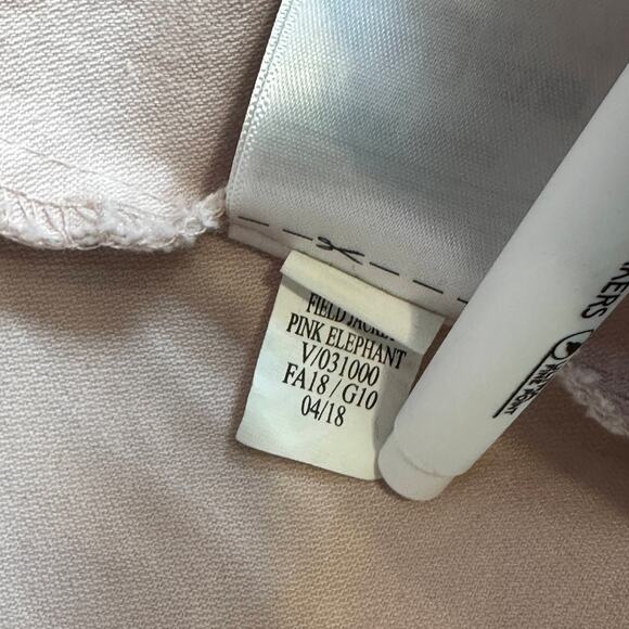 Old Navy Twill Field Jacket SZ S Tall Full Zip Light Pink Drawstring Lightweight - Picture 8 of 9